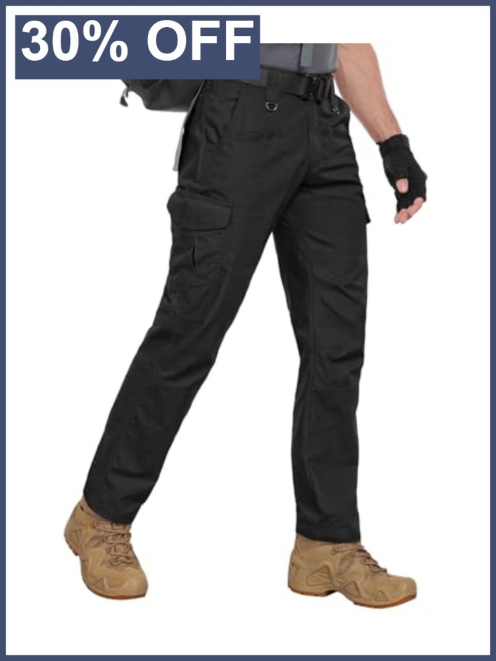 Men's Ripstop Cargo Pants Water Resistant Tactical Hiking Work Pants